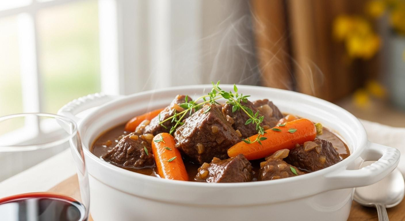 3h de cuisson lente à 96°C : ce ragoût de bœuf embaume toute la maison