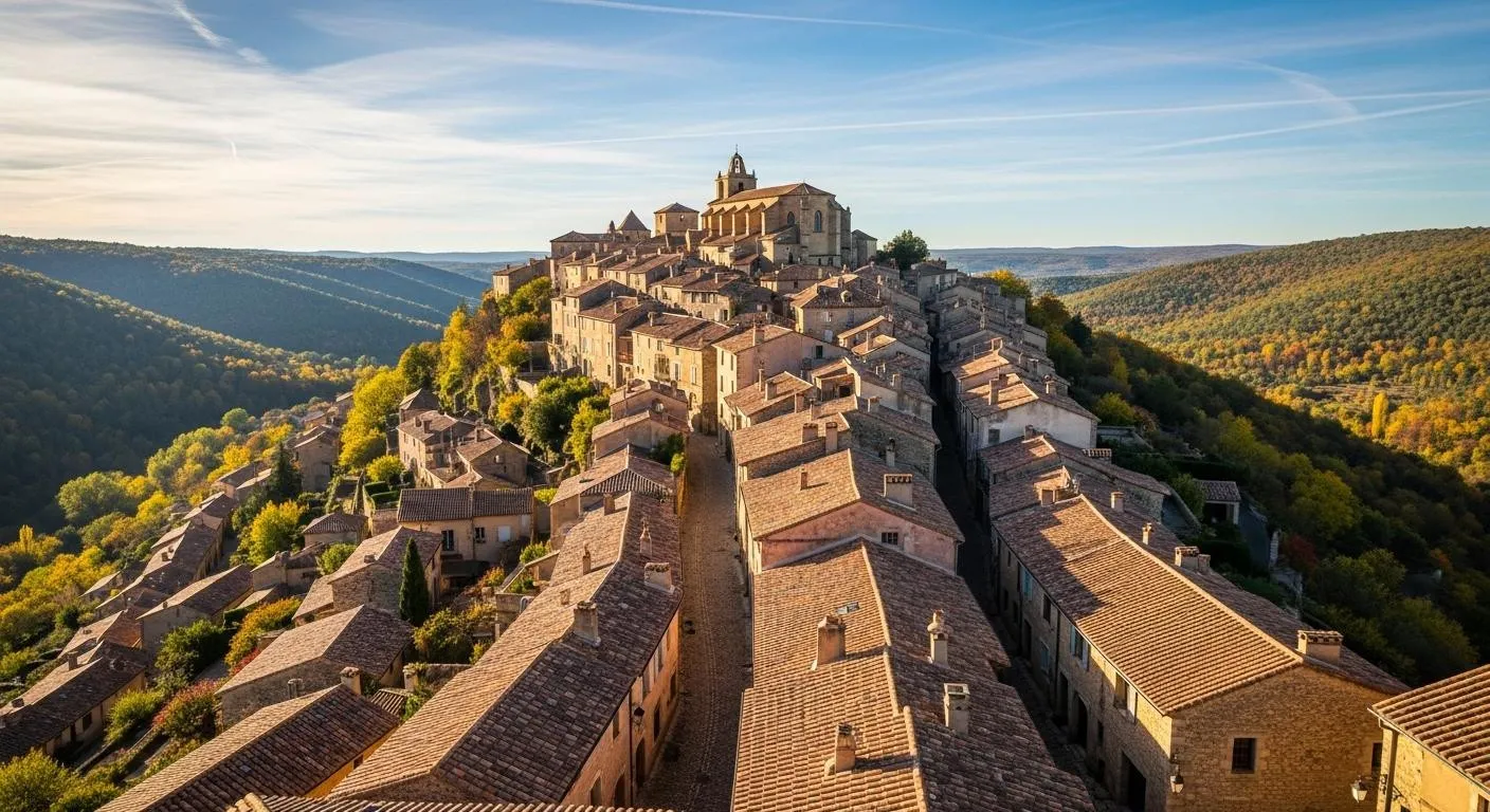 Ce village du Tarn paraît peint à la main avec ses 147 façades ocre et rose